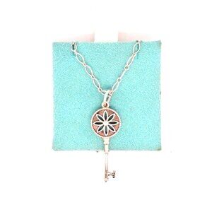 T&Co. 925 Diamond Daisy Key Necklace